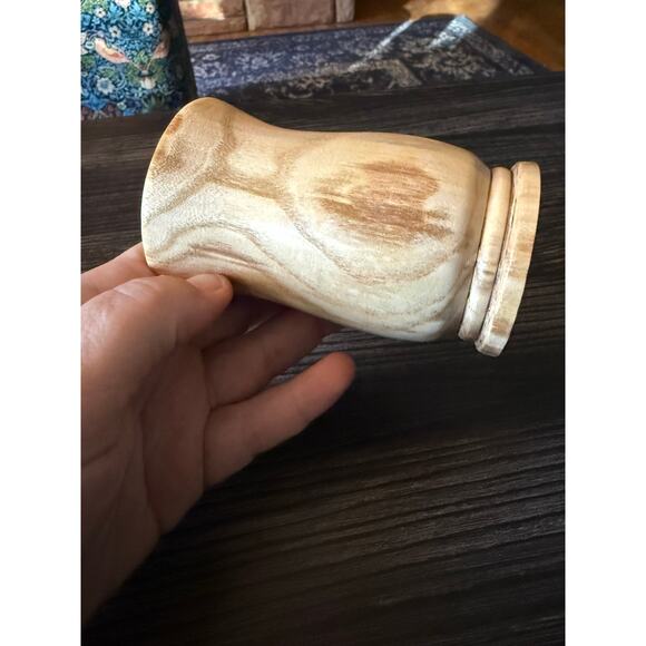 Artisan Made Vintage Mulberry Wood Vase - Picture 2 of 5